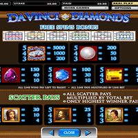 So wird Da Vinci Diamonds von IGT gespielt